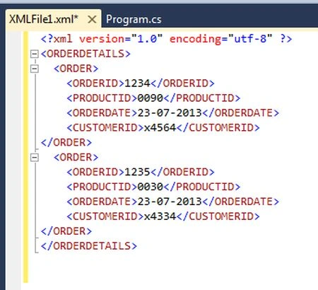 XSD of a XML