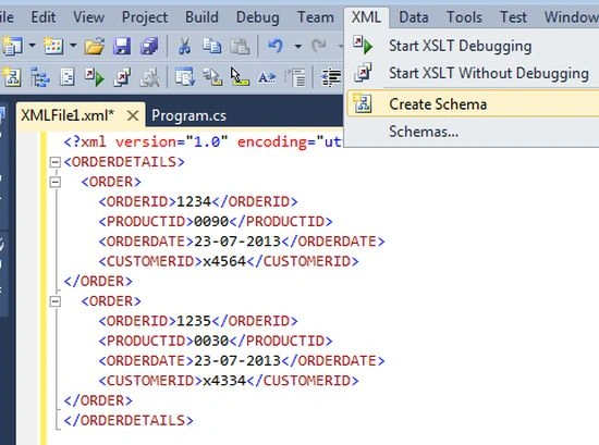 XSD of a XML1