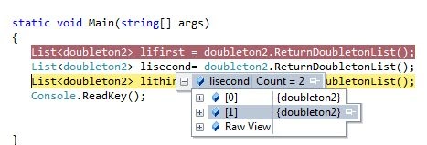 list of two objects