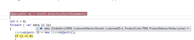 Using Foreach to get data from Iqueryable
