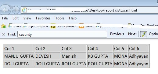 Export DataTable to Excel Using HTML Text in C#