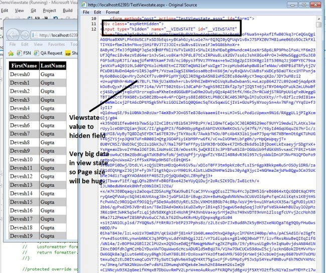 viewstate in hidden field