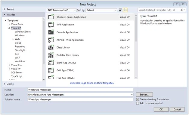 Create a new project