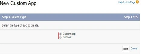 new custom app