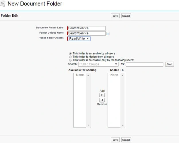 new document folder