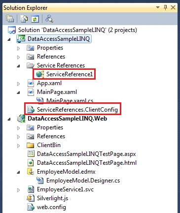 ADO.NET Entity Data Model Silverlight