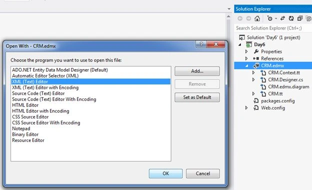 Solution explorer