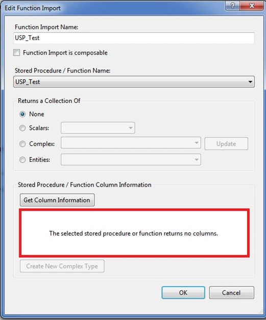 Edit in function import