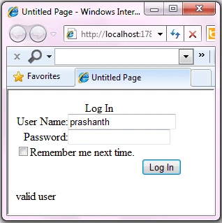 Log in