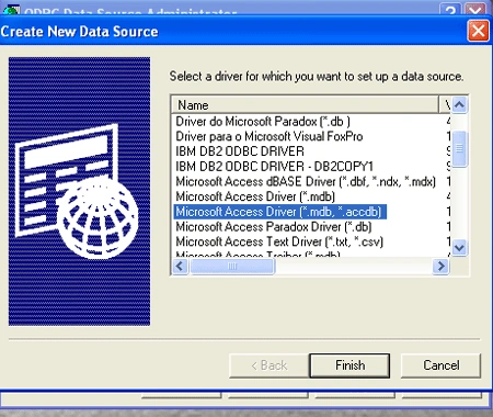 adding MS-Access Driver