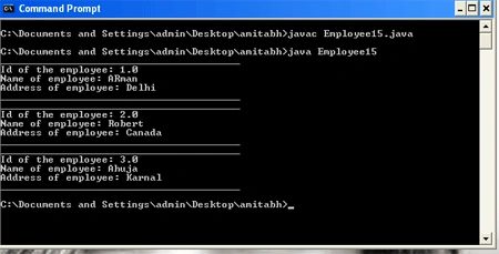 output of table in MS-Access