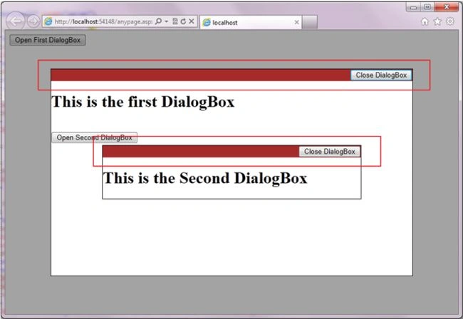 dialog box