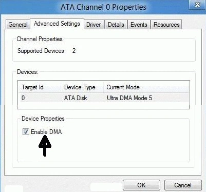 Enable DMA