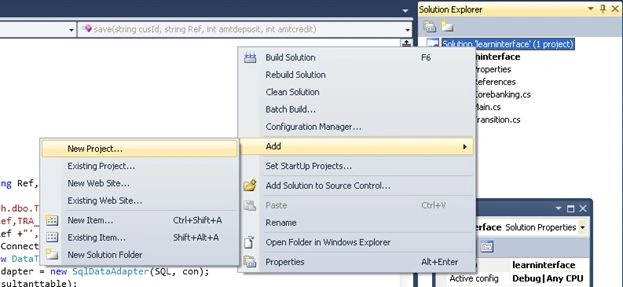 Interface Using C#