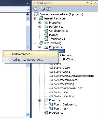 Interface Using C#