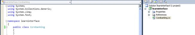 Interface Using C#