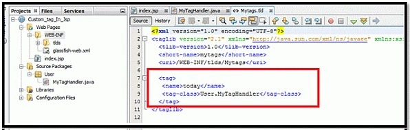 Create the custom tag