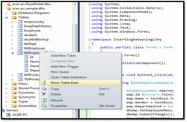 Server Explorer