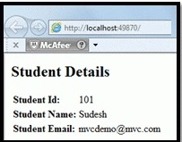 Student details