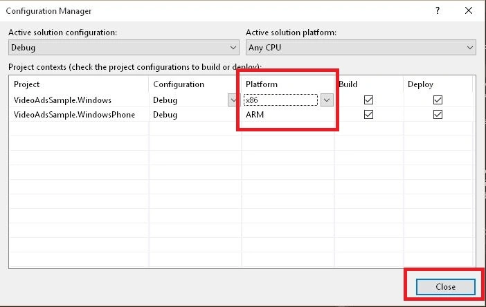 Configure message