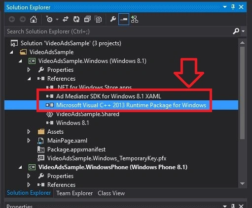 Solution explorer