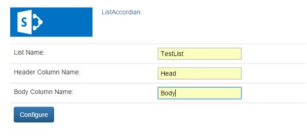 Configure