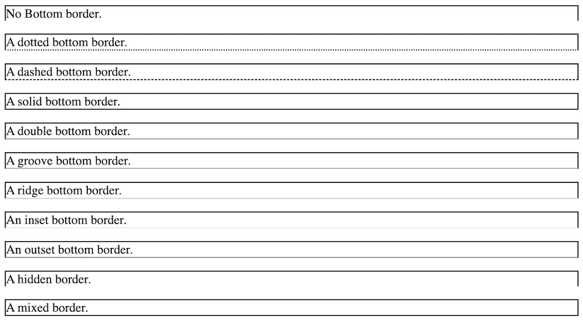 CSS Border Style