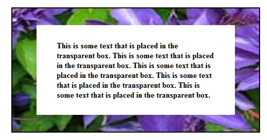 Opacity of the transparent-box