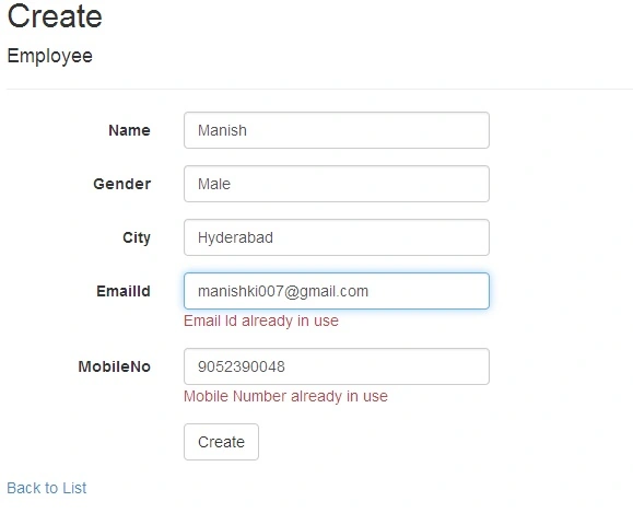 create employee