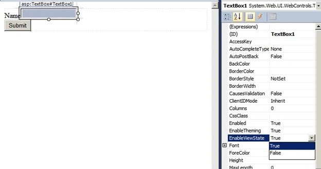 enable ViewState
