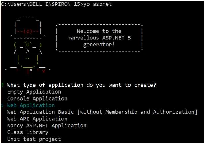 yo aspnet