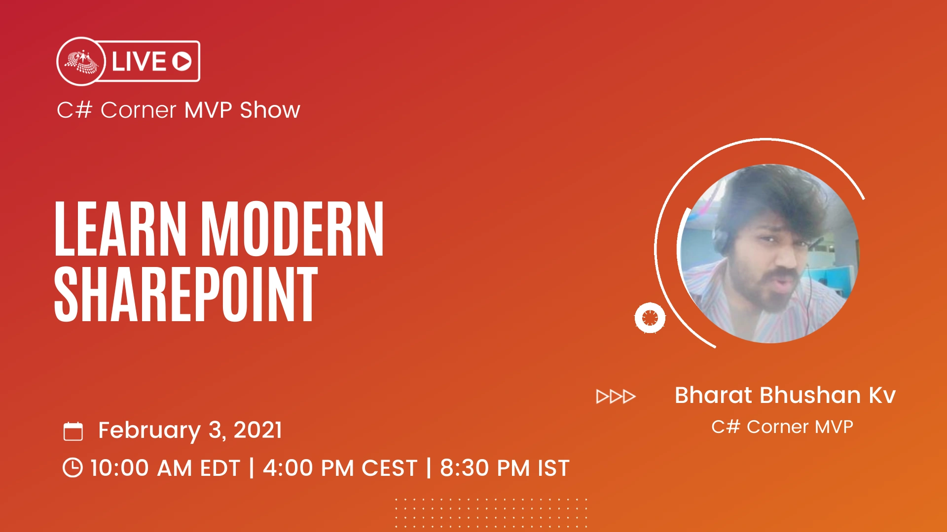 Learn Modern SharePoint - MVP Show ft. Bharat Bhushan Kv