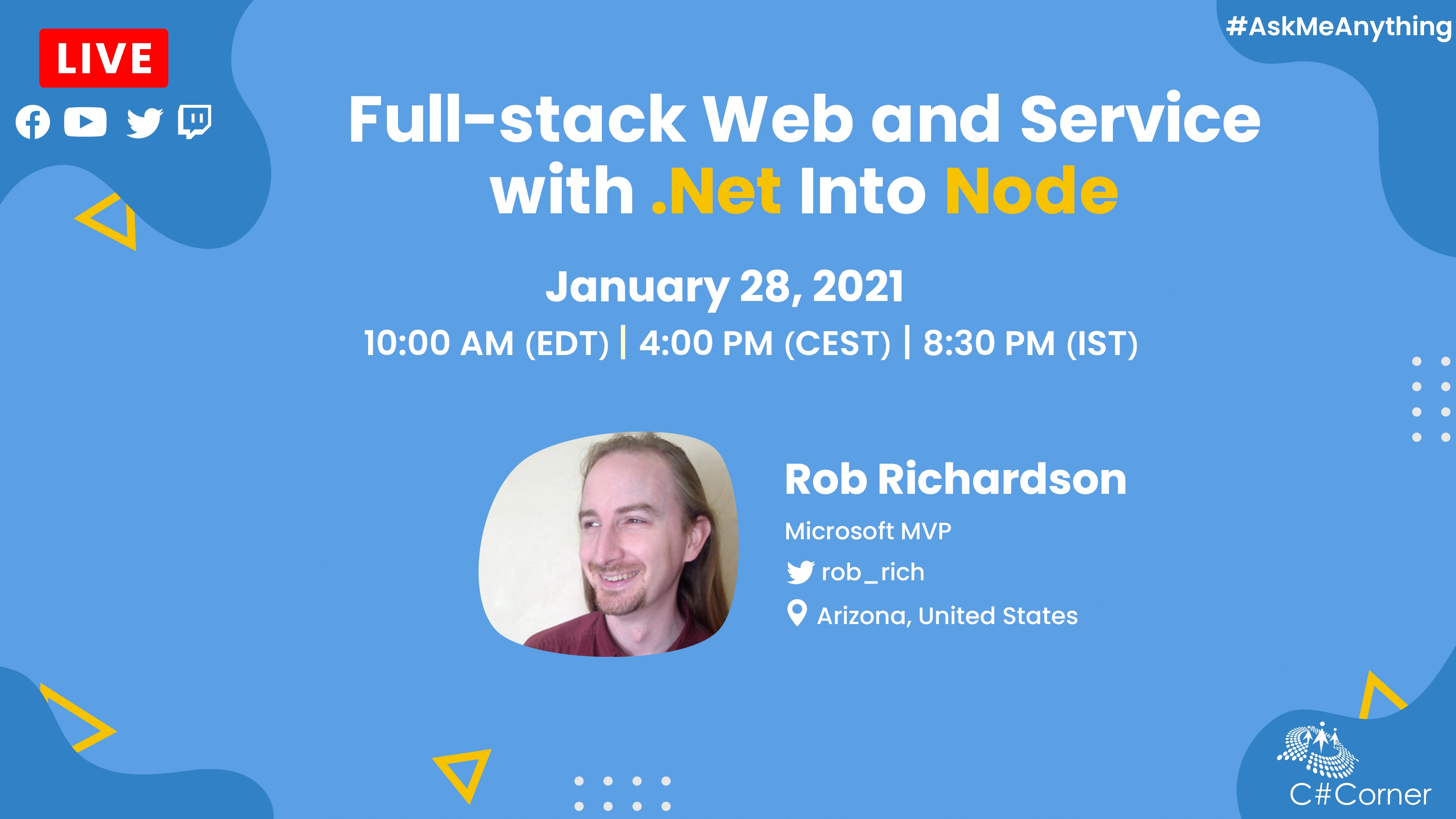 Full-stack Web and Service with .NET and Node - AMA