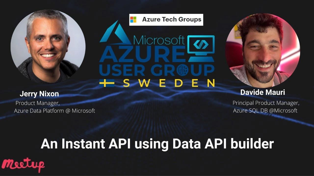 An Instant API using Data API Builder: Azure User Group Sweden