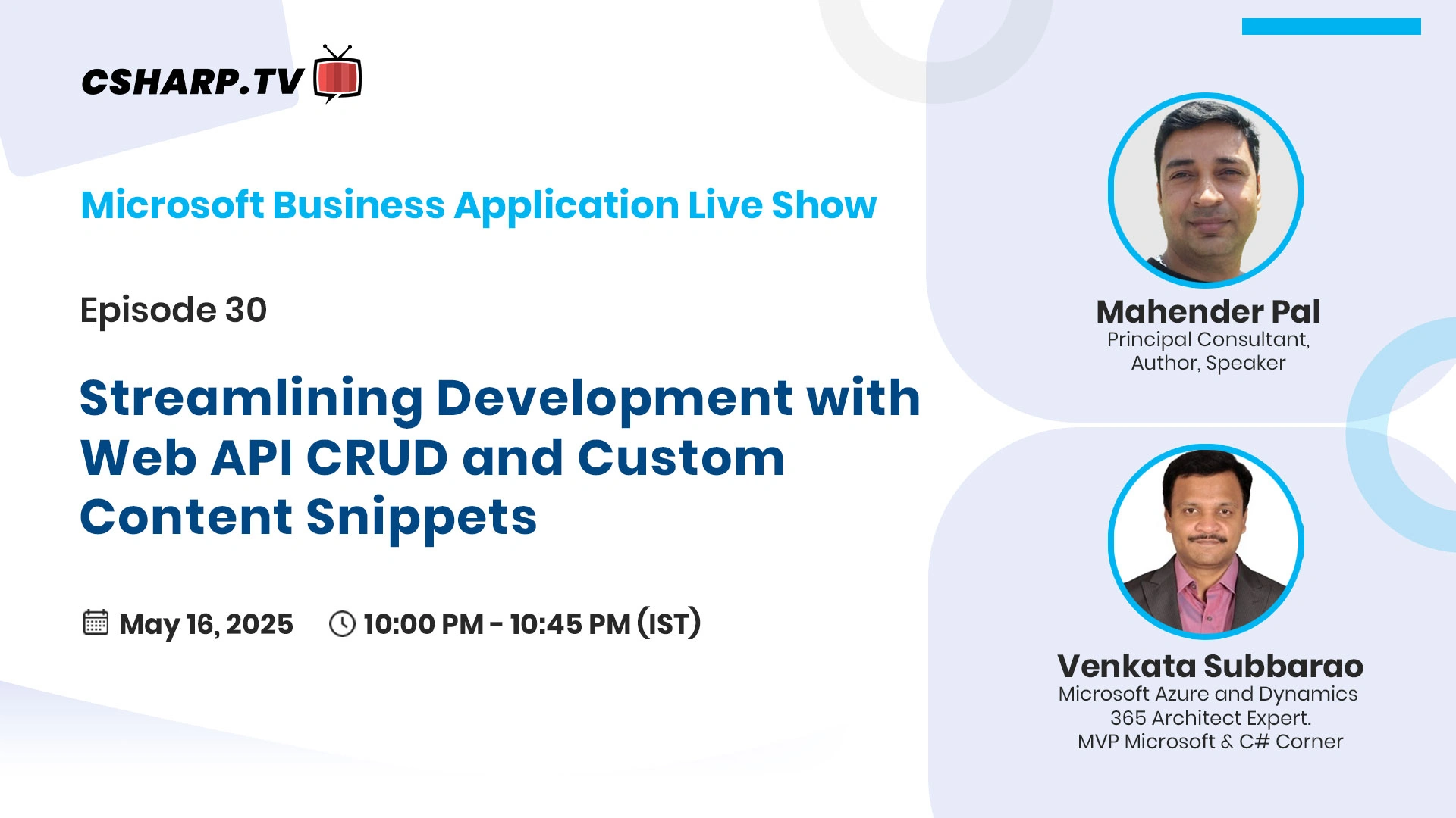 Streamlining Development with Web API CRUD and Custom Content Snippets - Microsoft Business Application: Ep.30