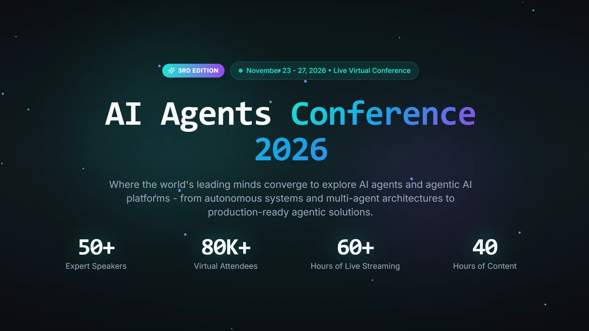 AI Agents Conference 2026 - 3rd Edition