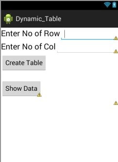 create table