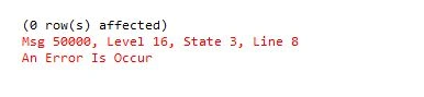 An Error Is Occur