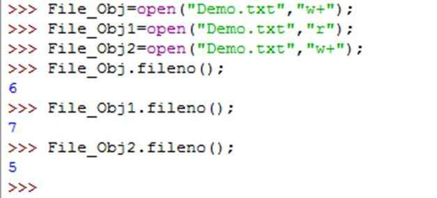 fileno Method