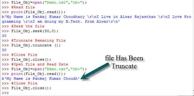 truncate Method