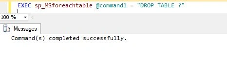 DROP TABLE