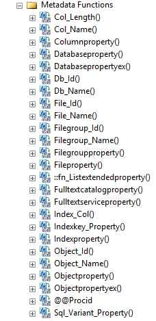 Meta Data Functions