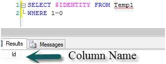 column name
