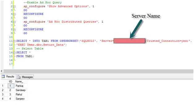 Create Table RunTime