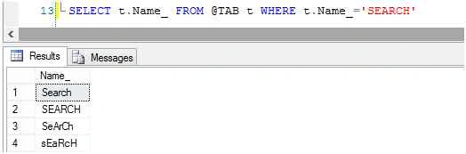 Table contain