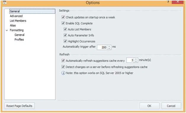 change the setting