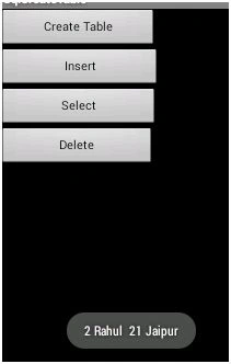 create table