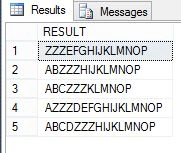 Output result
