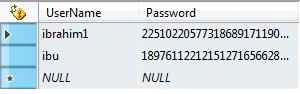 Values inside the DB