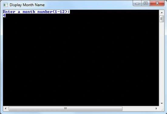 EnterMonthNumber